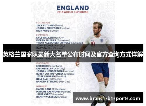 英格兰国家队最新大名单公布时间及官方查询方式详解