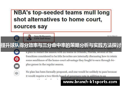 提升球队得分效率与三分命中率的策略分析与实践方法探讨