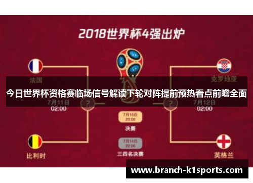 今日世界杯资格赛临场信号解读下轮对阵提前预热看点前瞻全面